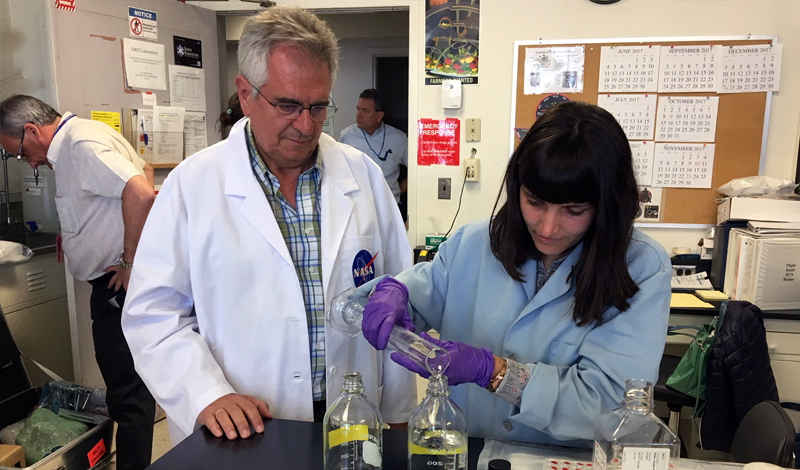 Scientists working in lab